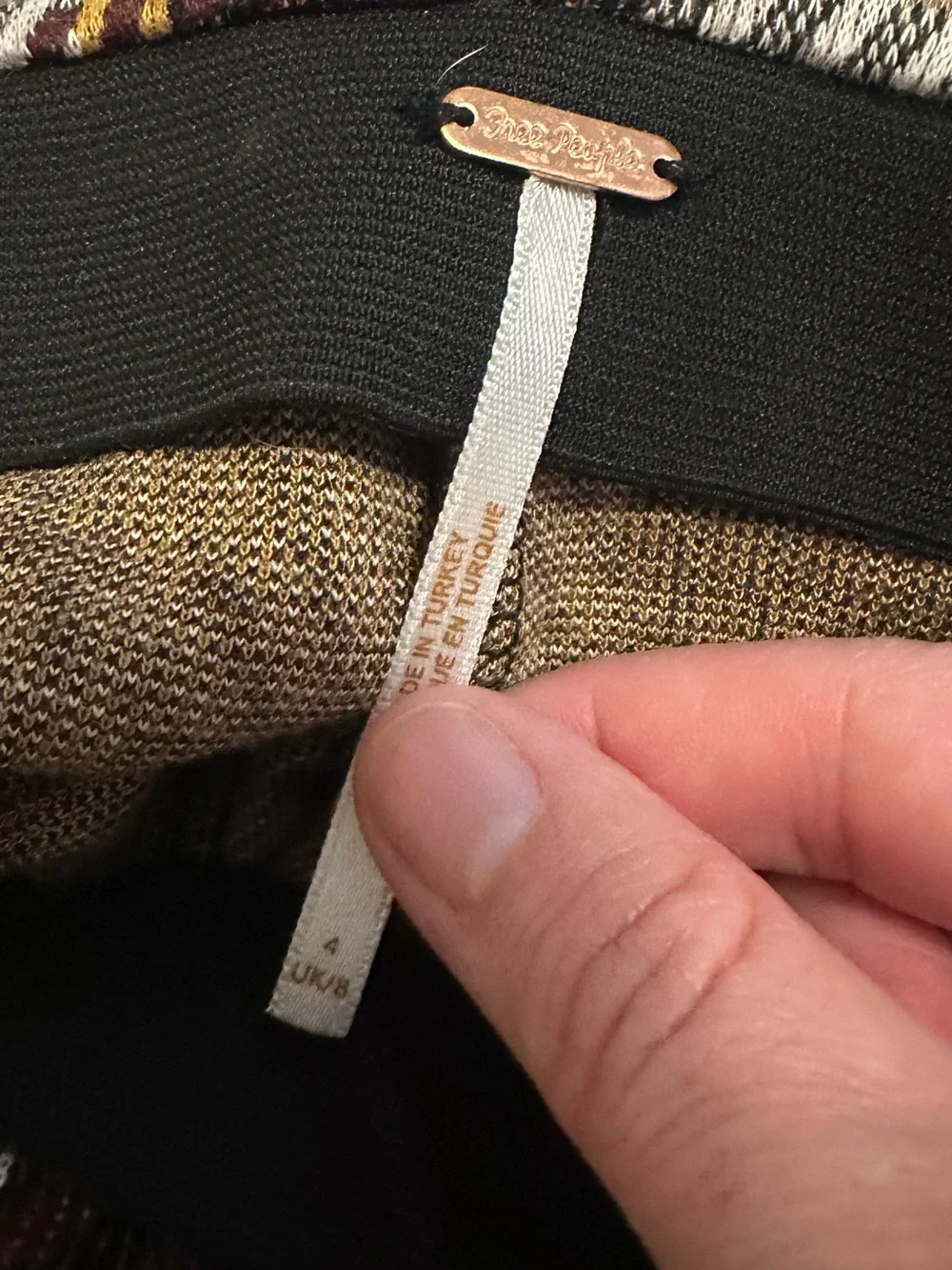 Free People Clean Cropped Flare Pants Plaid Size 4